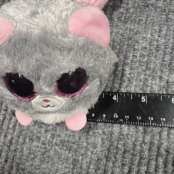 Amazing Squishee! Plushies 4” Plush Cheesy Mouse Gray Pink Big Eyes Stuffed Toy - Picture 12 of 12
